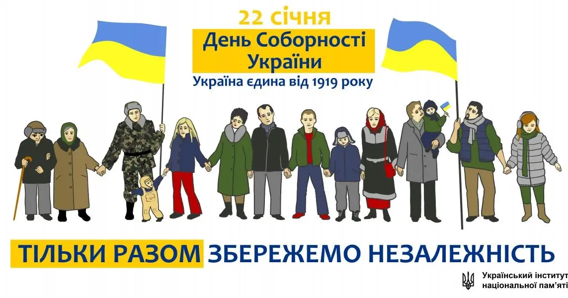 Головна світлина новини на сайті Gromada Group День Соборності України – офіційне національне свято на порталі Gromada Group